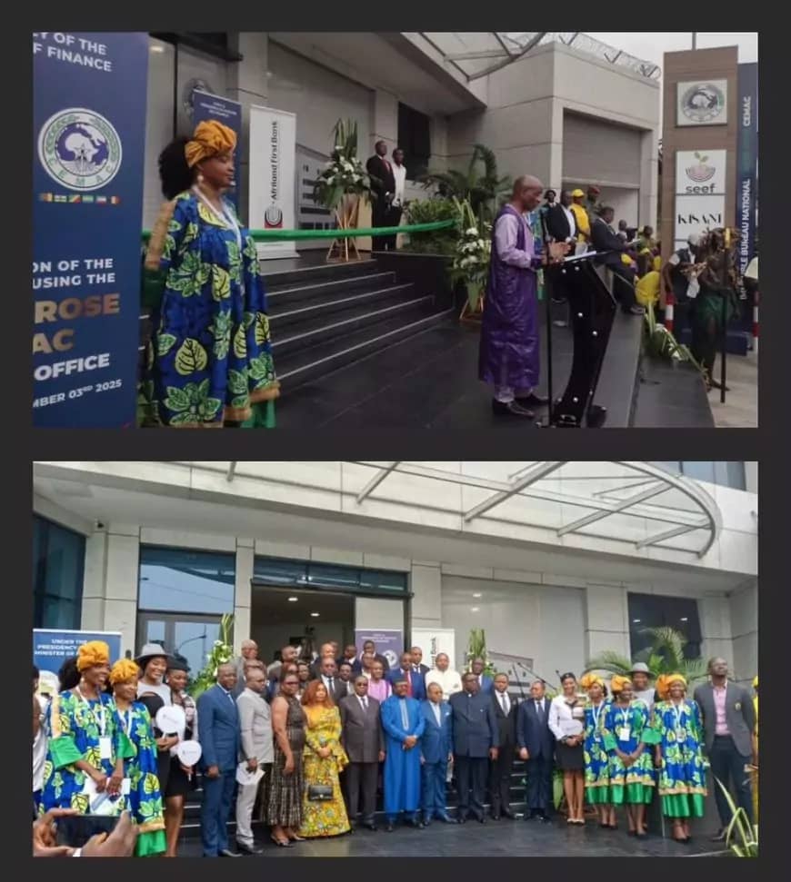 Douala. Louis Paul Motazé inaugure le siège du Bureau national Carte rose Cemac.